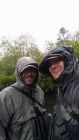 Terry and Gareth, wet weather selfie.